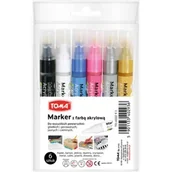 Długopisy - Marker akrylowy metalic 6 kolorów - TOMA - miniaturka - grafika 1