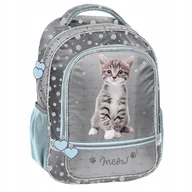 Plecaki szkolne i tornistry - Plecak Szkolny Paso Kotek Dla Dziewczynki Klasa 1 2 3 Szary Do Szkoły - miniaturka - grafika 1