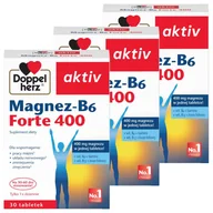 Witaminy i minerały - Zestaw Doppelherz aktiv Magnez-B6 Forte 400, 3 x 30 tabletek - miniaturka - grafika 1