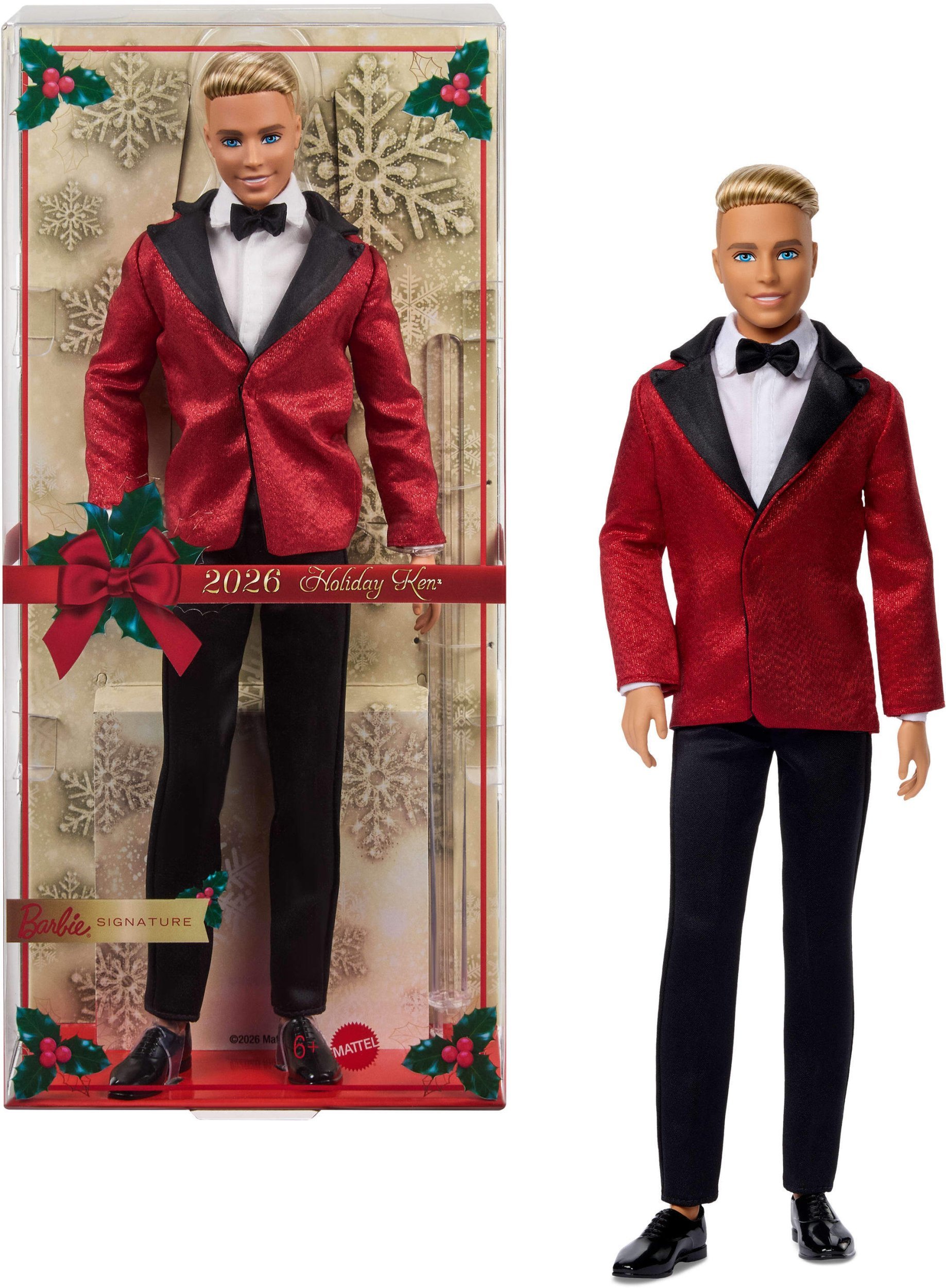 Lalka Barbie Mattel Ken Holiday 2026 Signature lalka kolekcjonerska, świąteczna JJX87