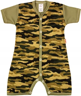 PAJAC KRÓTKI rękaw rampers , Moro khaki 80 KLEKLE - Pajacyki dla niemowląt - miniaturka - grafika 1
