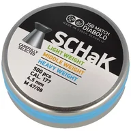 Amunicja do wiatrówek - JSB - Śrut do wiatrówki SCHaK Heavy Weight - 4.5 mm - 0.535g - 500 szt. - 001045-500-BLUE - miniaturka - grafika 1
