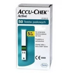 Roche DIAGNOSTICS GMBH ACCU-CHEK ACTIVE paski testowe do glukometru 50 sztuk 6501821 - Glukometry i akcesoria dla diabetyków - miniaturka - grafika 1