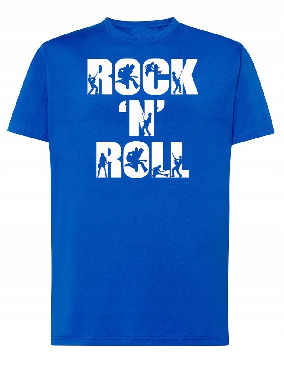 T-Shirt męski nadruk napis Rock'n Roll r.S