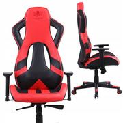 Fotele gamingowe - Fotel GAMINGOWY Krzesło Obrotowe KRAKEN ALPHA SERIES czerwony czarny - miniaturka - grafika 1