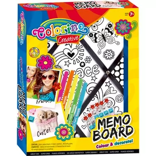 Zestaw Kreatywny Tablca Na Notatki + Markery Do Tkanin + Samoprzylepne Kryształki Colorino 91299Ptr - Prace ręczne dla dzieci - miniaturka - grafika 1