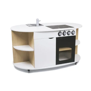 MICKI Drewniana wyspa kuchenna meble dla dzieci wyposażenie zabawka kuchnia - Zabawki AGD - miniaturka - grafika 1