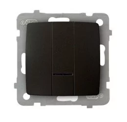 Ospel Karo czekoladowy łącznik potrójny ŁP-13SS/m/40 ŁP-13SS/m/40 - Wyłączniki światła i elektryczne - miniaturka - grafika 1