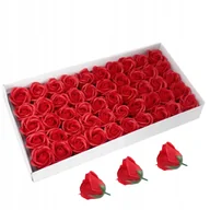 Zabawki kreatywne - Ozdobne Róże mydlane CZERWONE róża z mydełka do dekoracji 50szt - miniaturka - grafika 1