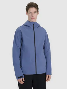 Męski softshell z kapturem 4F 4FWSS25TSOFM324 - niebieski - Kurtki męskie - miniaturka - grafika 1
