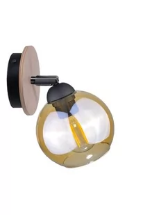 Thea kinkiet (spot) 1-punktowy czarny/drewno 2041 - Lampy ścienne - miniaturka - grafika 1