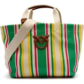 Torby podróżne - Pinko Torba plażowa | z dodatkiem skóry - miniaturka - grafika 1