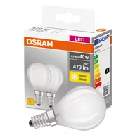 Żarówki LED - Osram Żarówka LED 4058075803985 E14 4 W = 40 W 470 lm 2700 K ciepła biel 230 V 10000 h 2 szt - miniaturka - grafika 1