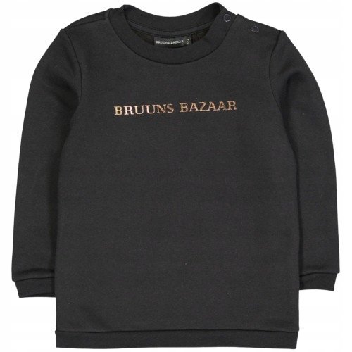 BRUUNS BAZAAR CZARNA BLUZA DZIECIĘCA Z DŁUGIM RĘKAWEM 50 KYB