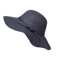 Czapki damskie - Kapelusz Damski Filcowy Falowany Klasyczny Zimowy, Kpl-Flc-Dam-9 - miniaturka - grafika 1