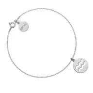 Bransoletki - Srebrna bransoletka z zodiakiem Wodnika - miniaturka - grafika 1