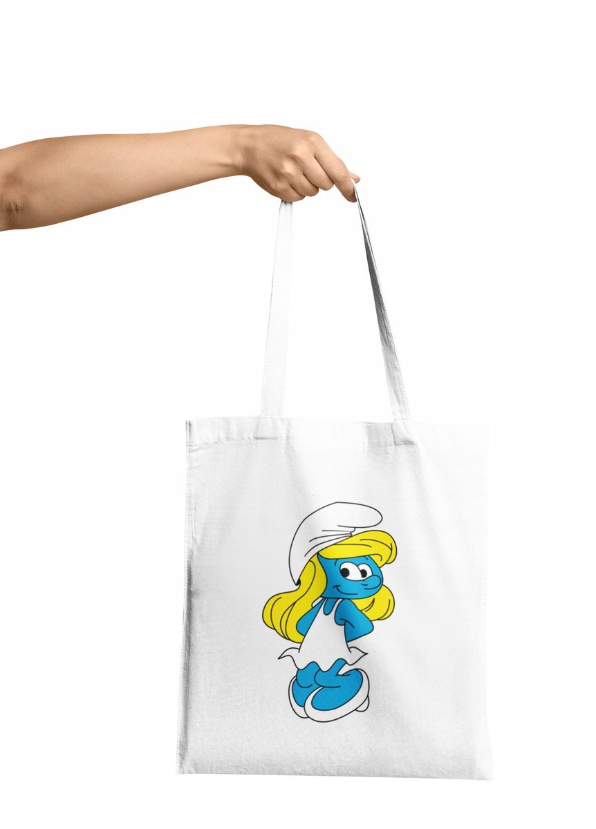 Torba Shopper Materiałowa Na Ramię Smefry Smerfetka Duży Wybór 4 Kolory