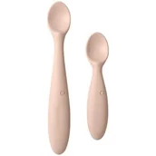 Sztućce dla dzieci - Bibs Spoon Set Blush 2 Łyżeczki Silikonowe - miniaturka - grafika 1
