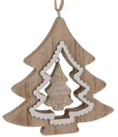 Ozdoby bożonarodzeniowe - Zawieszka na choinkę drewniana wisząca choinka 11 cm - miniaturka - grafika 1