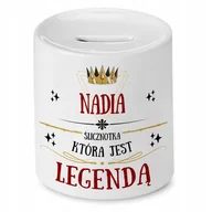 Skarbonki - Skarbonka Dla Nadii na Urodziny Idealny Prezent z Nadrukiem ze Zdjęciem - miniaturka - grafika 1