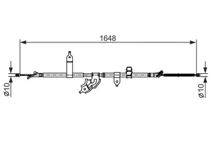 BOSCH Linka hamulcowa lewa, 1 987 482 442 - Bezpłatny zwrot do 30 dni, największy wybór produktów. 1987482442 - Linki hamulca postojowego - miniaturka - grafika 1