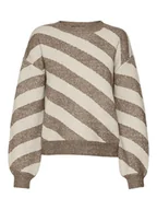 Swetry damskie - Vero Moda Sweter w kolorze jasnobrązowo-beżowym - miniaturka - grafika 1