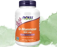 Suplementy naturalne - D-MANNOSE 500mg (D-mannoza) suplement diety 120 kapsułek NOW - miniaturka - grafika 1