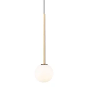 Pojedyncza lampa wisząca Arcturus P0574-01F-F7AA Zumaline biały złoty - Lampy sufitowe - miniaturka - grafika 1