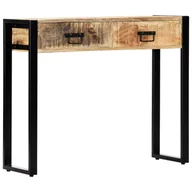 Konsole i sekretarzyki - vidaXL Stolik typu konsola 90 x 30 x 75 cm lite drewno mango 247920 - miniaturka - grafika 1