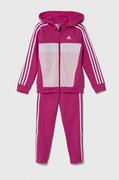 Dresy i komplety dla dziewczynek - adidas dres dziecięcy kolor różowy - miniaturka - grafika 1
