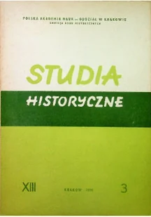 Studia historyczne rok XIII nr 3 - Historia świata - miniaturka - grafika 1