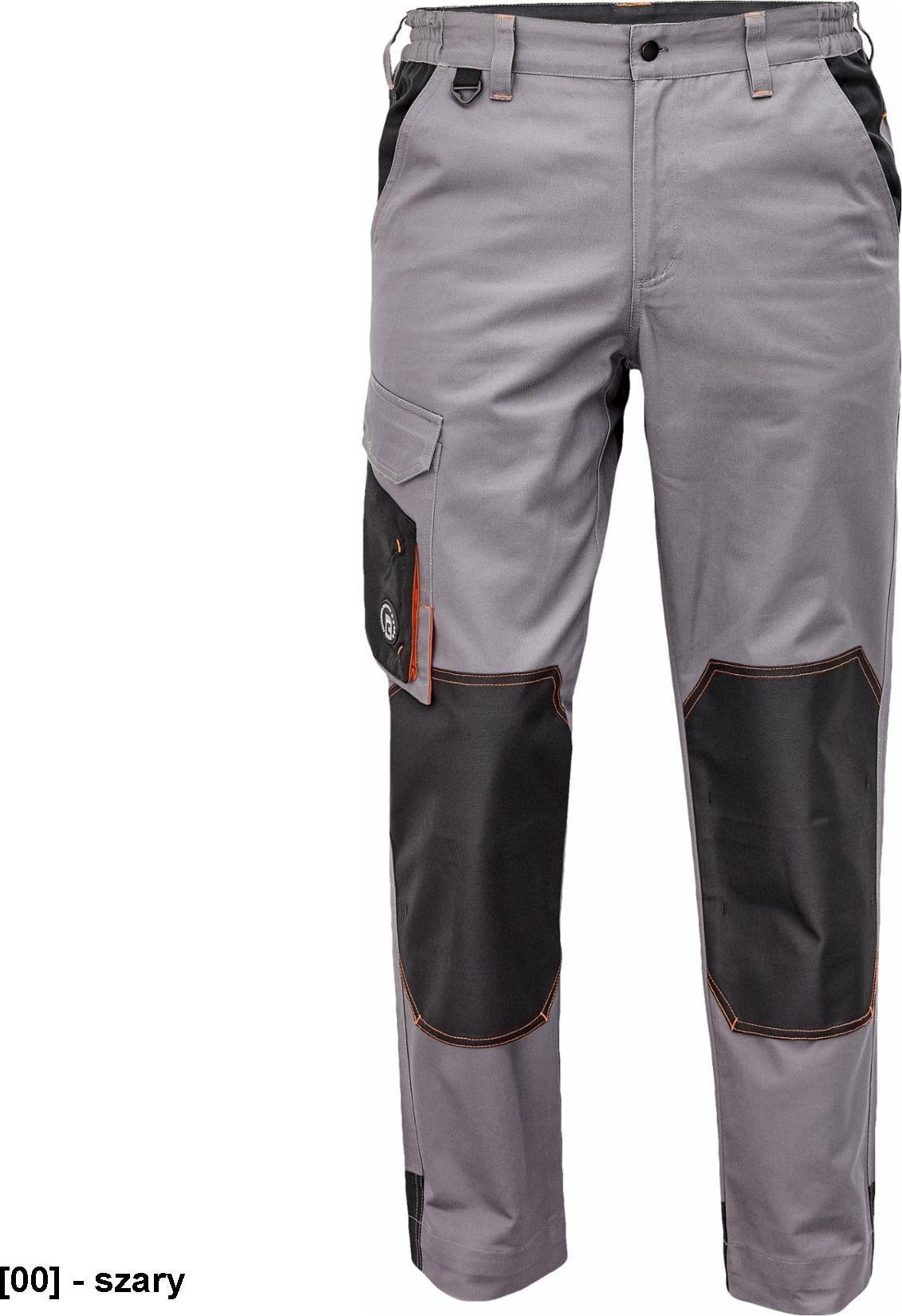 CERVA CREMORNE spodnie - męskie spodnie robocze do pasa, wytrzymała tkanina bawełnianiana, 60% bawełna, 40% poliester - szary 54