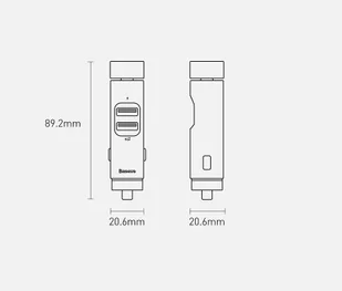Baseus Transmiter FM Bluetooth 5.0 ładowarka samochodowa 2x USB 3 A 18 W PPS Quick Charge 3.0 AFC FCP szary (CCNLZ-C0G) - Ładowarki samochodowe - miniaturka - grafika 18