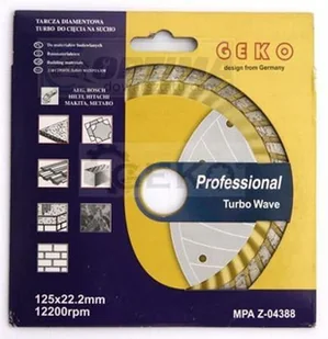 Tarcza diamentowa 125mm turbo plus  PROFI - Materiały ścierne - miniaturka - grafika 1