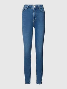 Jeansy o kroju slim fit z wpuszczanymi kieszeniami - Spodnie damskie - miniaturka - grafika 1