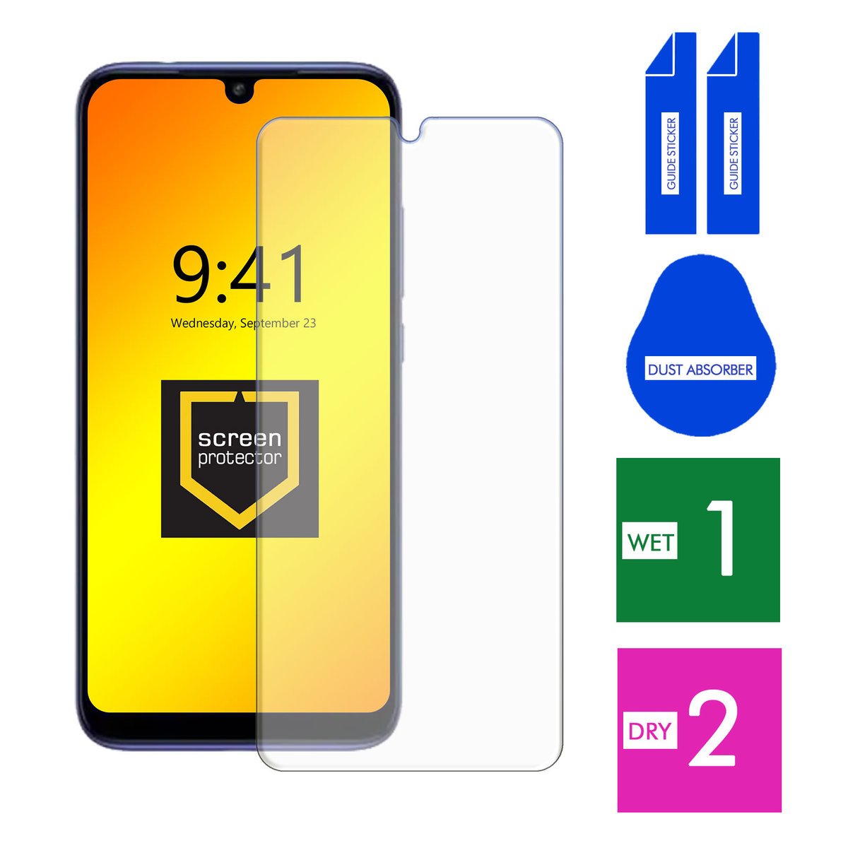 SZKŁO HARTOWANE DO XIAOMI REDMI 7 SZYBKA 9H OCHRONNE PANCERNE