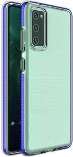 Samsung Spring Case pokrowiec żelowe etui z kolorową ramką do Galaxy A72 4G ciemnoniebieski - Etui i futerały do telefonów - miniaturka - grafika 1