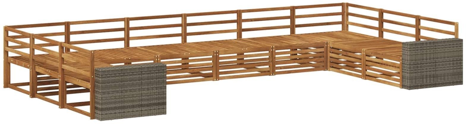 vidaXL Zestawy sof 10 pcs Lite Drewno Akacji