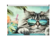 Teczki i skoroszyty - Chillout Cat Koperta Z Nadrukiem Zip A4 - miniaturka - grafika 1