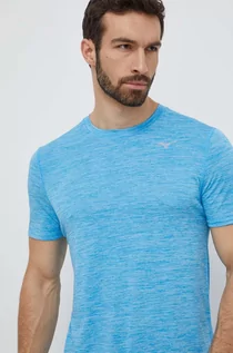 Koszulki męskie - Mizuno t-shirt do biegania Impulse kolor niebieski J2GAA519 - grafika 1