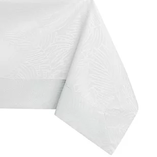 Obrus Gaia Biały Tłoczony Roślinny 140x140 AmeliaHome - TCLOTH/AH/GAIA/BRD/WHITE/140X140 - Obrusy i serwetki - miniaturka - grafika 1