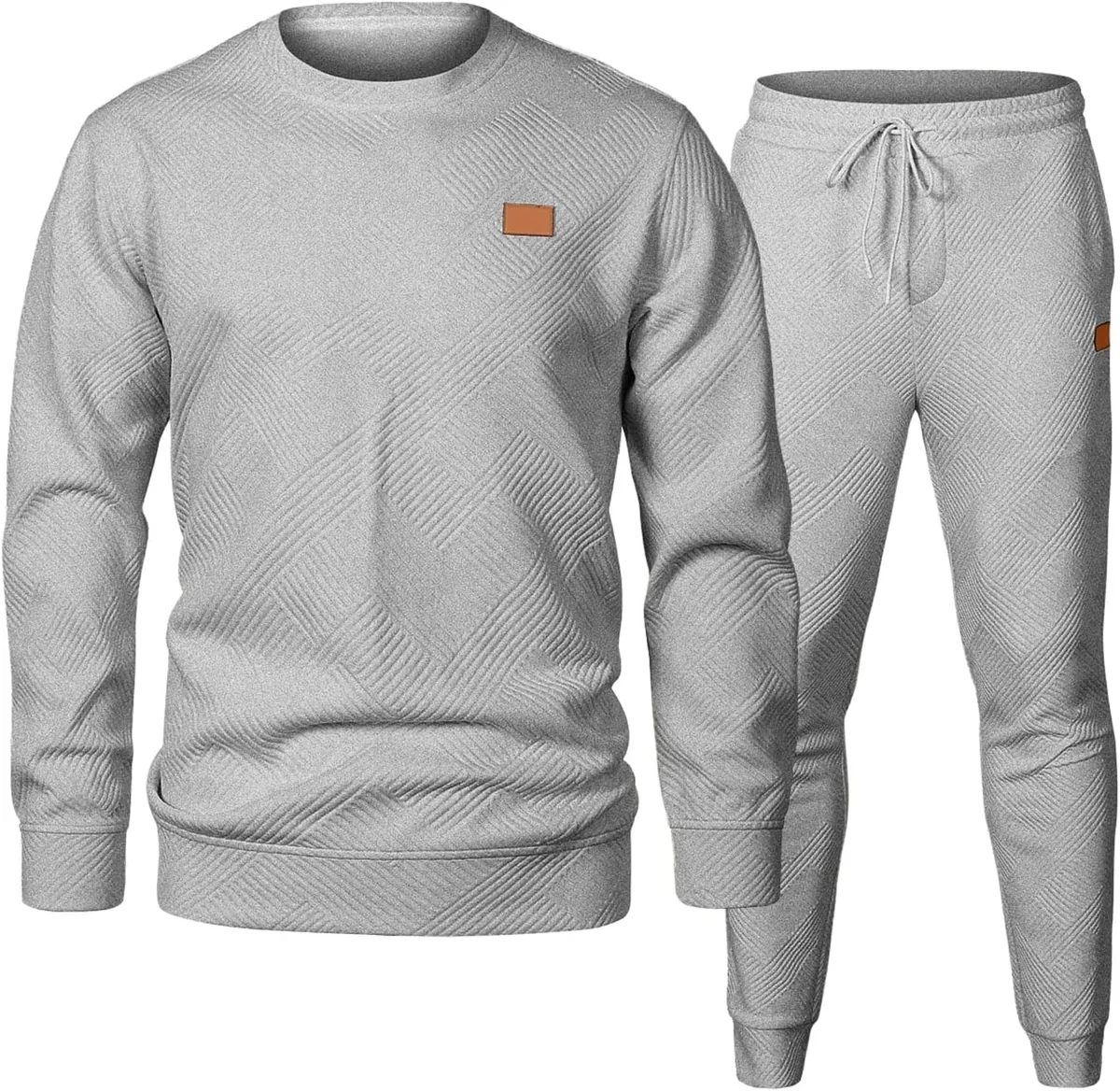 Komplet Dresowy Męski Sportowy Bluza i Spodnie Stylowy Wygodny Szary L
