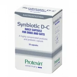 Protexin Synbiotic D-C Pies i Kot 50 kaps Probiotyk - Suplementy i witaminy dla kotów - miniaturka - grafika 1
