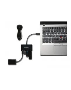 Kensington Hub CH1000 USB-C 4-PORT (K39124EU) - Zasilacze do laptopów - miniaturka - grafika 1
