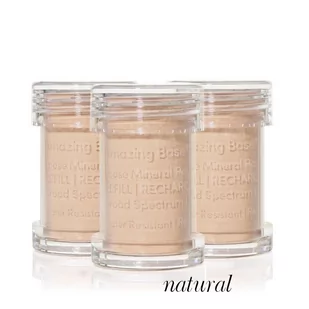 Jane Iredale, Amazing Base Refillable Brush, SPF 20, puder, Wkłady, Natural - Pudry do twarzy - miniaturka - grafika 1