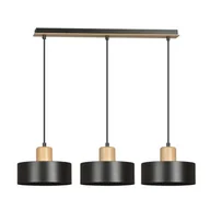 Lampy sufitowe - Emibig Torin lampa wisząca 3-punktowa czarna 1046/3 1046/3 - miniaturka - grafika 1