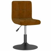 Krzesła - vidaXL Lumarko Obrotowe krzesło stołowe, brązowe, obite aksamitem 3085799 - miniaturka - grafika 1