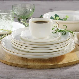 Serwis obiadowo kawowy na 6 osób porcelanowy RIANON - Serwisy obiadowe - miniaturka - grafika 1