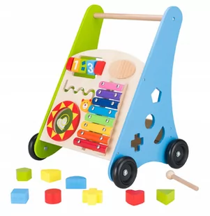 Drewniany Chodzik Pchacz Edukacyjny Miś od 4iQ - Pchacze - miniaturka - grafika 1