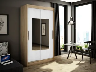 MINIO szafa TORINO 120 cm Sonoma / Biały - Szafy - miniaturka - grafika 1